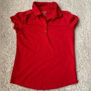 🎆🎇3for$9 Girls Chaps red polo- size 7